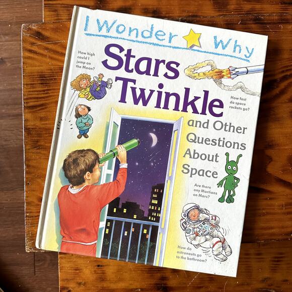 Vintage 1997 I Wonder Why Stars Twinkle & Other Questions About Space Book - Picture 1 of 11